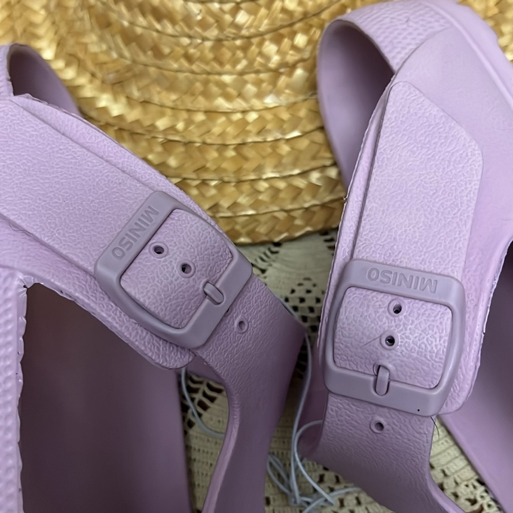 MINISO Life Purple Slide Sandals - Picture 4 of 10